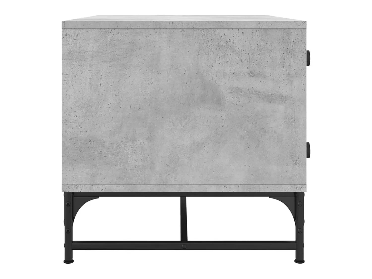 Mesa De Centro| Mesa de centro | Mesa de apoio | Mesa de café c/ portas de vidro 68.5x50x50 cm cinza cimento Cinzento