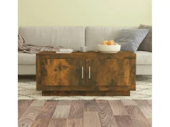 Mesa de centro | Mesa de apoio 102x50x45 cm derivados madeira carvalho fumado^ Mesa De Centro