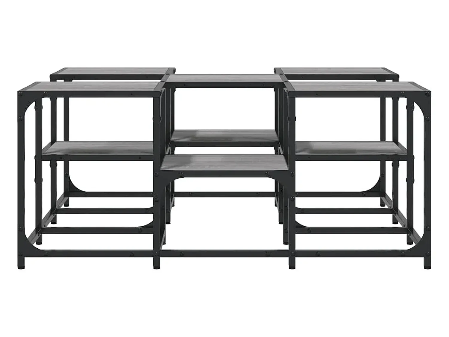 Mesa De Centro* Mesa de centro | Mesa de apoio 91x91x40 cm derivados de madeira sonoma Cinzento