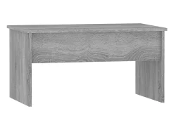 Mesa de centro | Mesa de apoio 80x50.5x41.5cm madeira processada sonoma cinza^ Mesa De Centro
