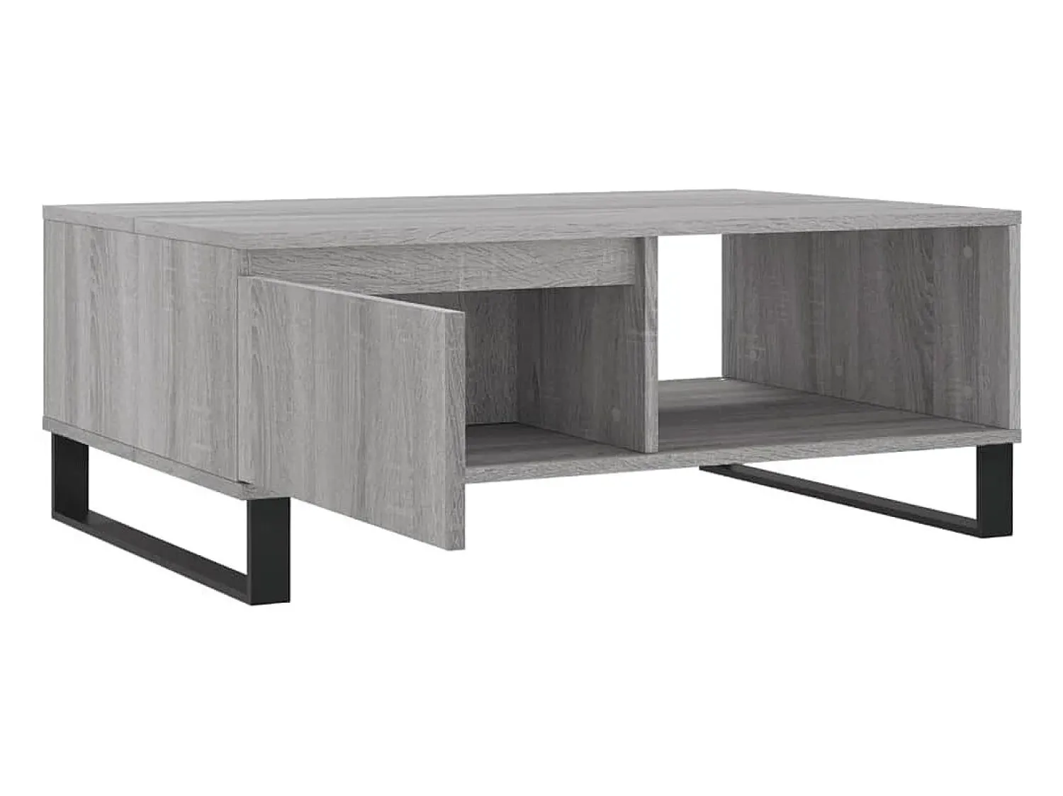 Mesa De Centro* Mesa de centro | Mesa de apoio 90x60x35 cm derivados de madeira sonoma Cinzento