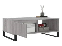 Mesa De Centro* Mesa de centro | Mesa de apoio 90x60x35 cm derivados de madeira sonoma Cinzento