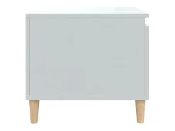 Discount Mesa de centro | Mesa de apoio 100x50x45 cm derivados madeira brilhante Branco