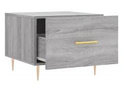 Clearance Mesa de centro | Mesa de apoio 50x50x40 cm derivados madeira sonoma cinza Cinzento