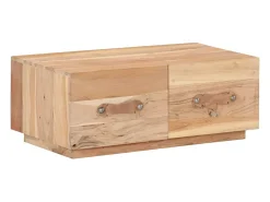 Mesa De Centro| Mesa de centro | Mesa de apoio | Mesa de café 90x50x35 cm madeira recuperada maciça Castanho