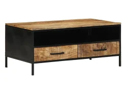 Mesa De Centro* Mesa de centro | Mesa de apoio | Mesa de café com gaveta 90x50x40 cm Castanho