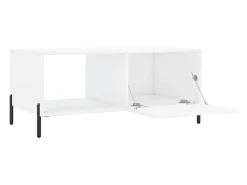 Mesa De Centro| Mesa de centro | Mesa de apoio 90x50x40 cm madeira processada brilhante Branco