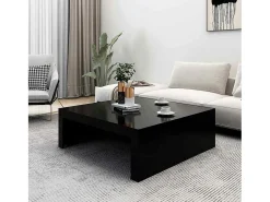 Hot Mesa de centro | Mesa de apoio 100x100x35 cm derivados de madeira Preto