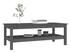 Mesa De Centro* Mesa de centro | Mesa de apoio 110x50x40 cm pinho maciço cinza Cinzento
