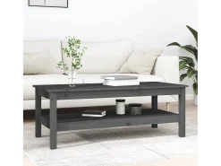 Mesa De Centro* Mesa de centro | Mesa de apoio 110x50x40 cm pinho maciço cinza Cinzento