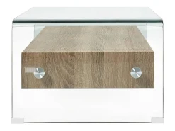 Mesa de centro | Mesa de apoio 98x45x31 cm vidro temperado^ Mesa De Centro