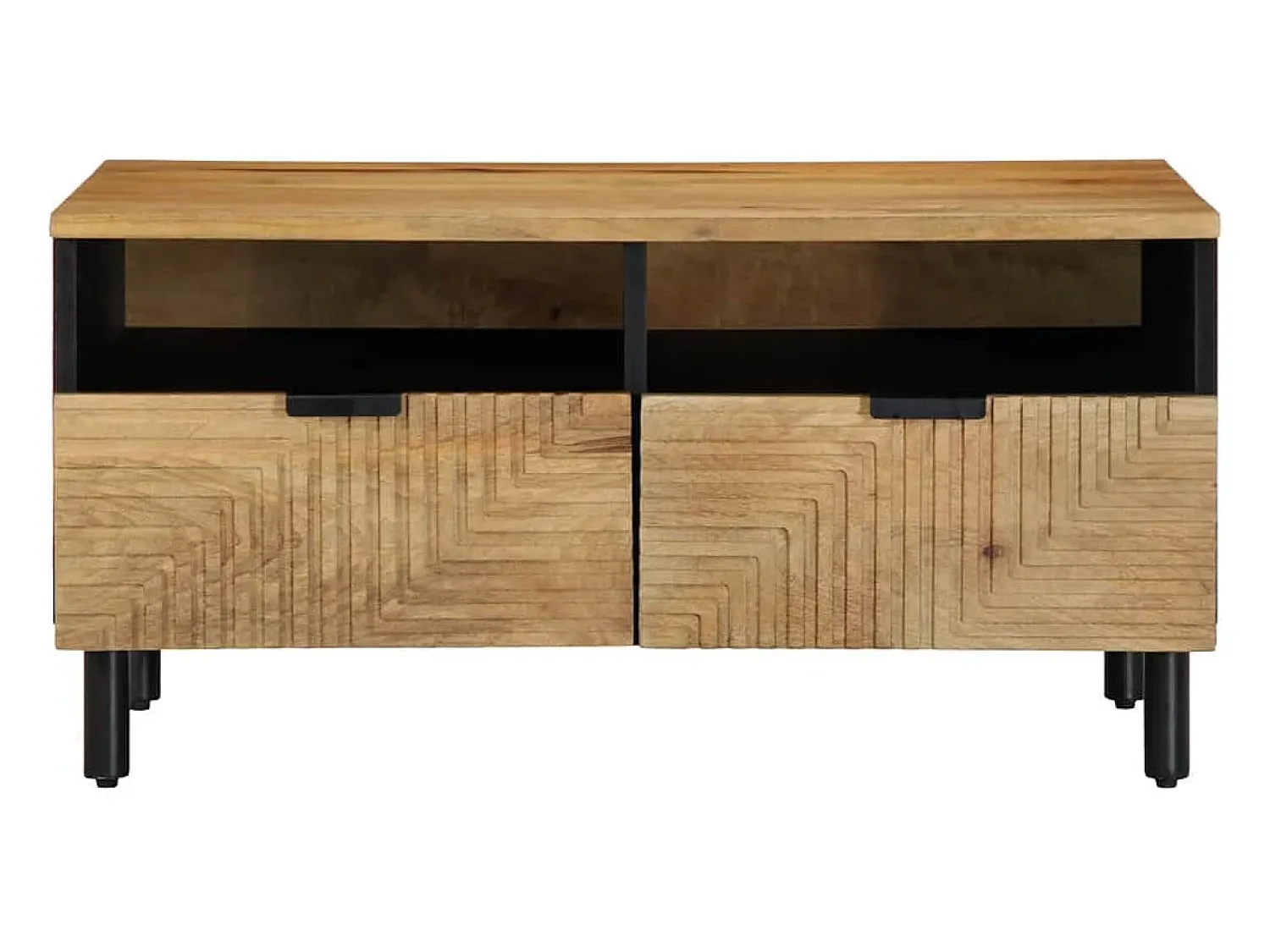 Mesa De Centro* Mesa de centro | Mesa de apoio 80x54x40 cm madeira de mangueira maciça Castanho