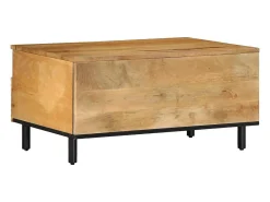 Mesa De Centro* Mesa de centro | Mesa de apoio 80x54x40 cm madeira de mangueira maciça Castanho