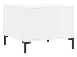 Online Mesa de centro | Mesa de apoio 50x50x40 cm madeira processada brilhante Branco