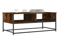 Hot Mesa de centro | Mesa de apoio 100x51x40 cm derivados madeira carvalho fumado Castanho