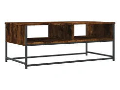 Hot Mesa de centro | Mesa de apoio 100x51x40 cm derivados madeira carvalho fumado Castanho