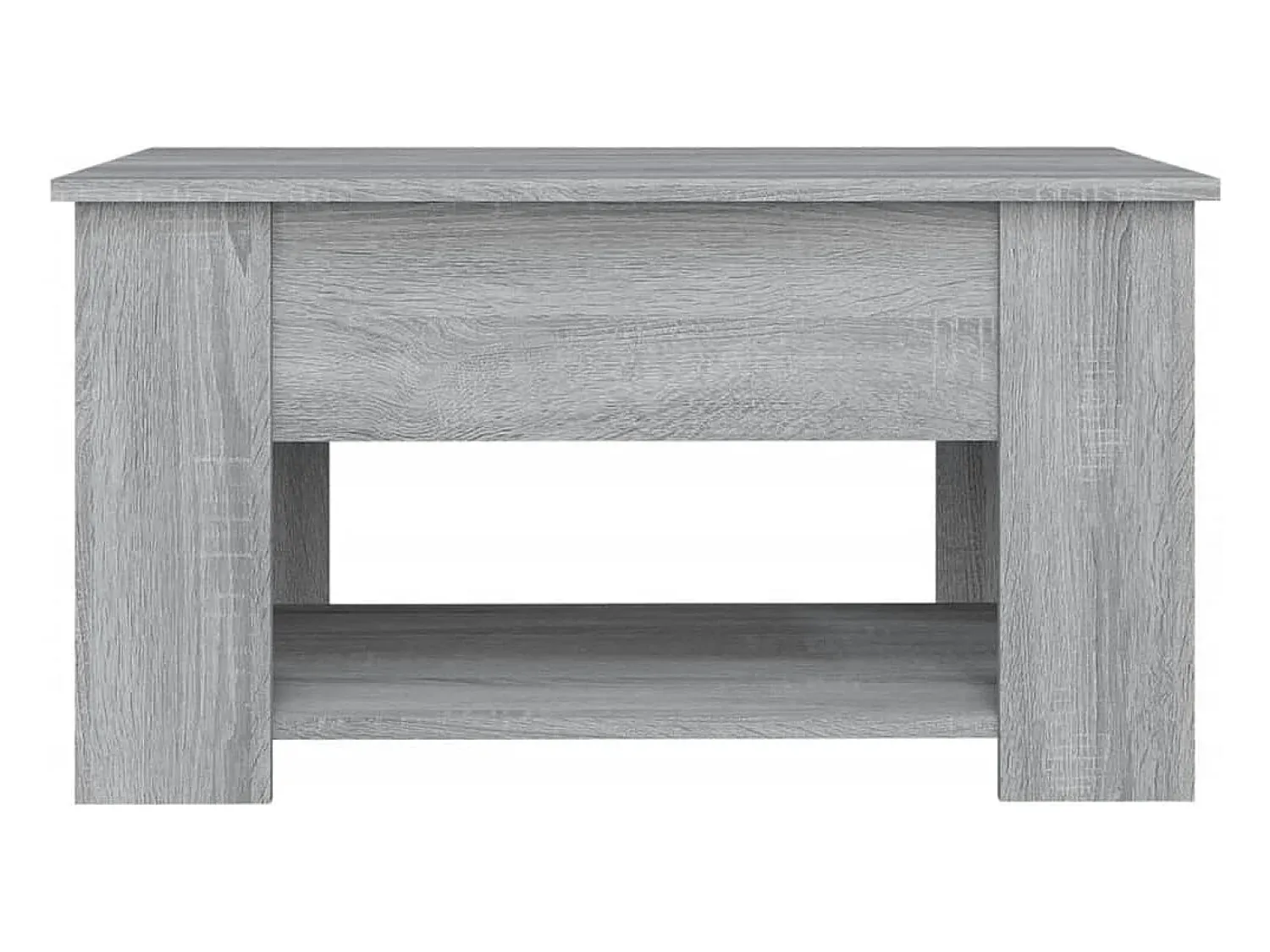 New Mesa de centro | Mesa de apoio 79x49x41 cm derivados de madeira sonoma Cinzento