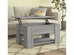 New Mesa de centro | Mesa de apoio 79x49x41 cm derivados de madeira sonoma Cinzento