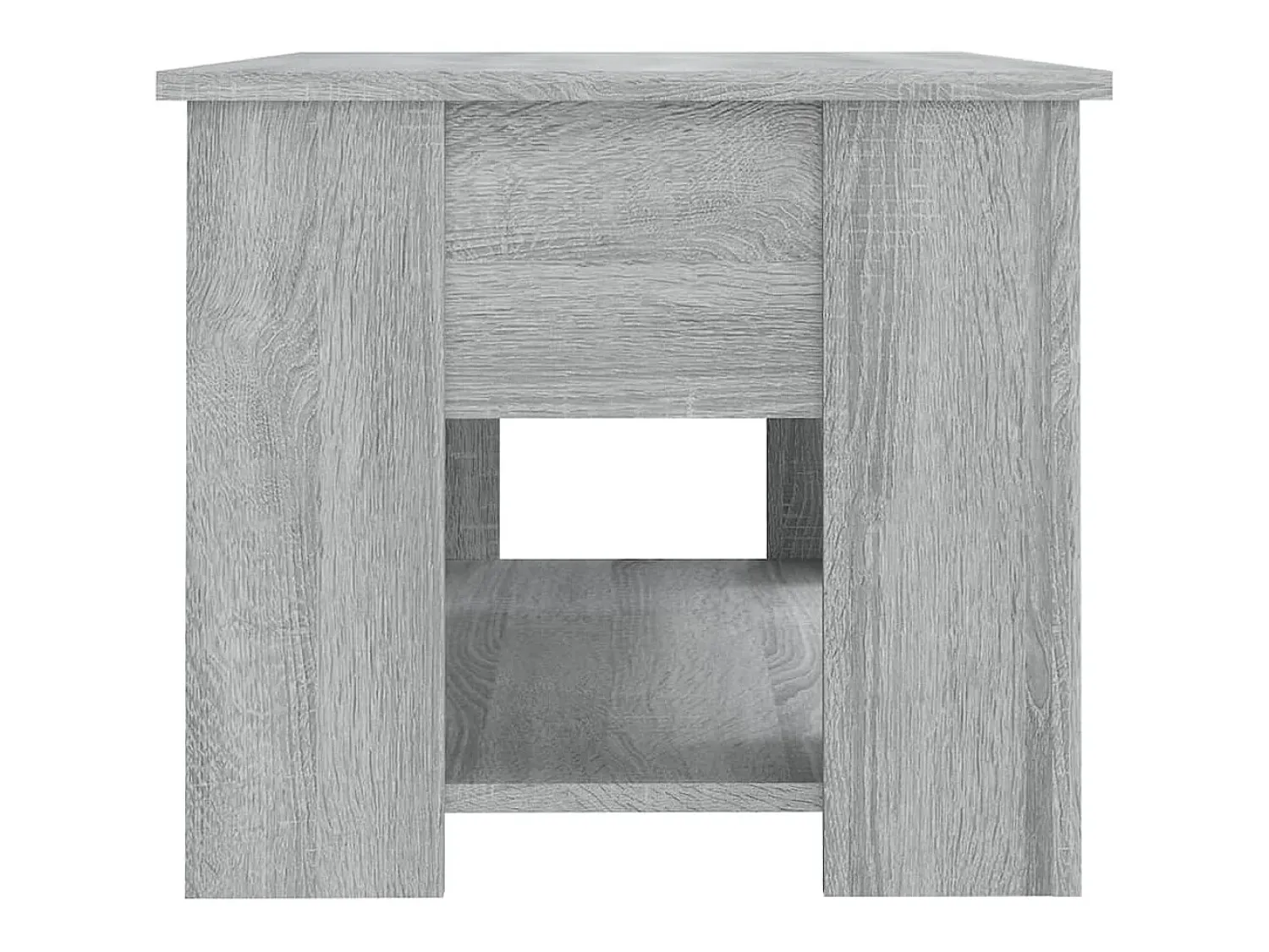 New Mesa de centro | Mesa de apoio 79x49x41 cm derivados de madeira sonoma Cinzento