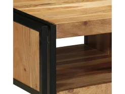 Mesa De Centro| Mesa de centro | Mesa de apoio | Mesa de café 50x50x38 cm madeira de acácia maciça Castanho