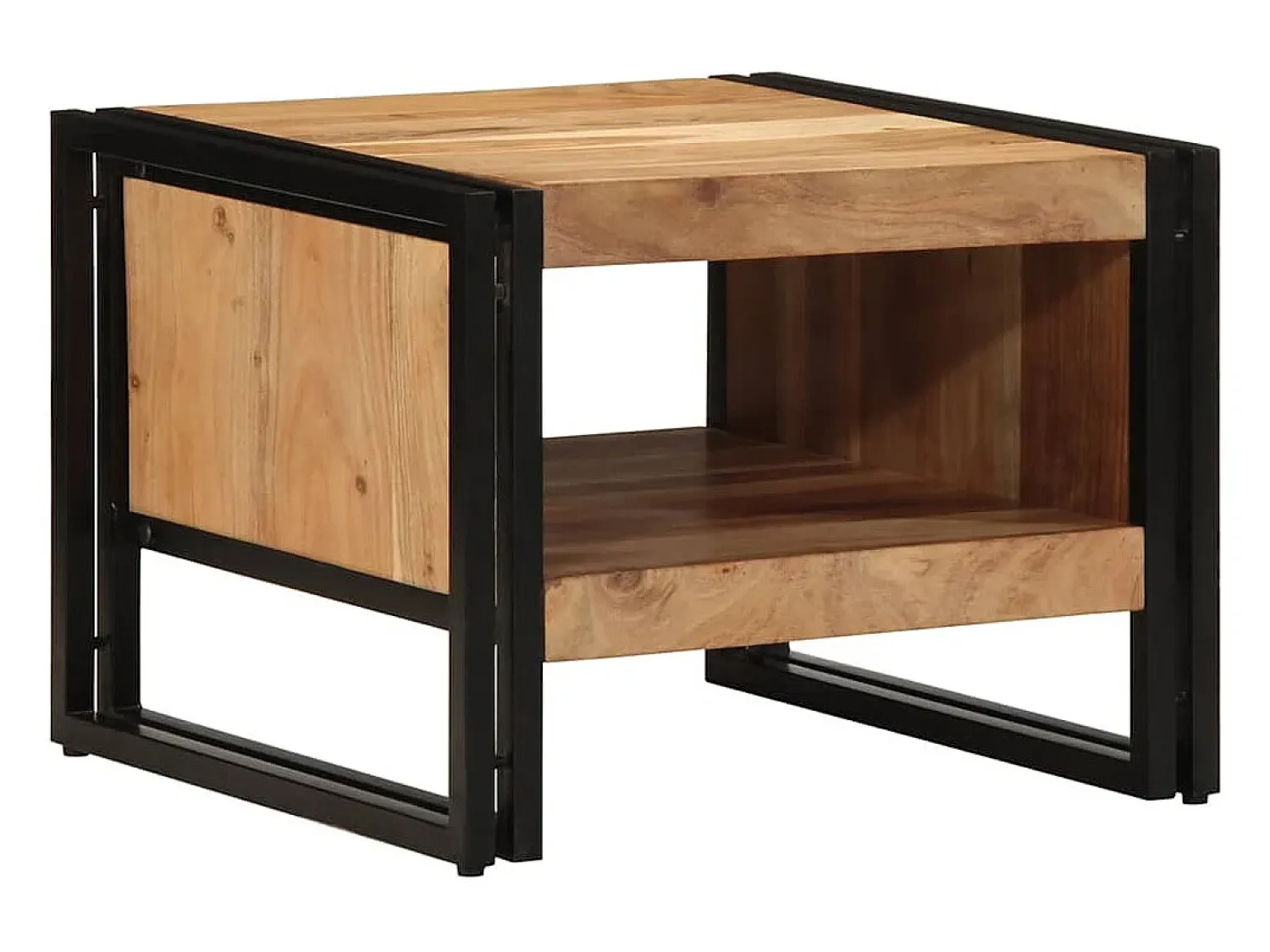 Mesa De Centro| Mesa de centro | Mesa de apoio | Mesa de café 50x50x38 cm madeira de acácia maciça Castanho