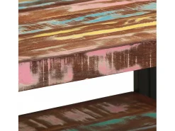Mesa De Centro* Mesa de centro | Mesa de apoio 70x50x38 cm madeira maciça recuperada Multicor