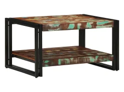 Mesa De Centro* Mesa de centro | Mesa de apoio 70x50x38 cm madeira maciça recuperada Multicor