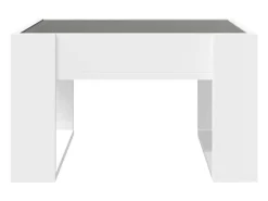 Clearance Mesa de centro | Mesa de apoio luzes LED Infinity 50x53x30 cm Branco