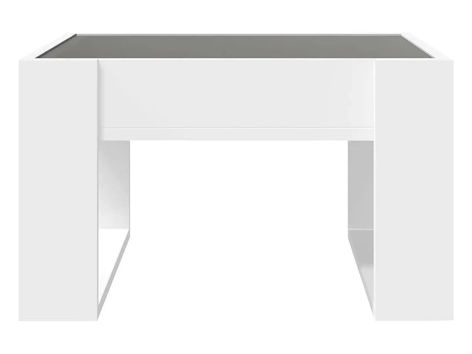 Clearance Mesa de centro | Mesa de apoio luzes LED Infinity 50x53x30 cm Branco