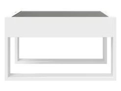 Clearance Mesa de centro | Mesa de apoio luzes LED Infinity 50x53x30 cm Branco
