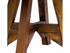Discount Mesa de centro | Mesa de apoio 60x45 cm mistura de madeira recicladas prateado Castanho