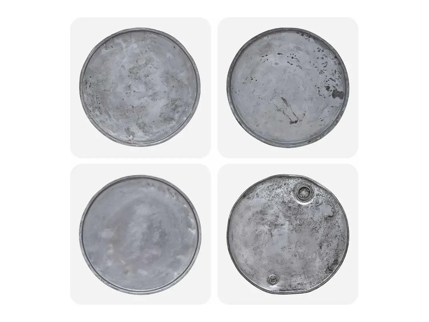 Discount Mesa de centro | Mesa de apoio 60x45 cm mistura de madeira recicladas prateado Castanho