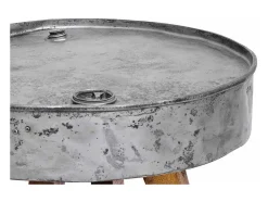 Discount Mesa de centro | Mesa de apoio 60x45 cm mistura de madeira recicladas prateado Castanho