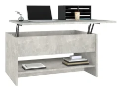 Mesa de centro | Mesa de apoio 80x50x40 cm derivados de madeira cimento^ Mesa De Centro