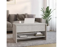Mesa de centro | Mesa de apoio 80x50x40 cm derivados de madeira cimento^ Mesa De Centro