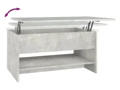 Mesa de centro | Mesa de apoio 80x50x40 cm derivados de madeira cimento^ Mesa De Centro