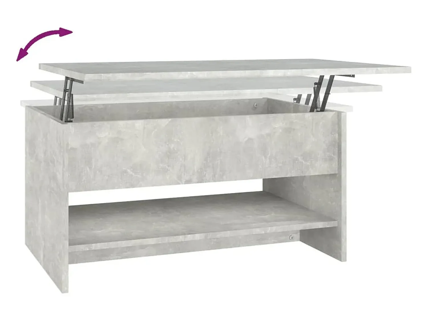 Mesa de centro | Mesa de apoio 80x50x40 cm derivados de madeira cimento^ Mesa De Centro
