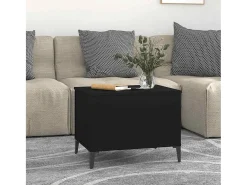 Mesa De Centro| Mesa de centro | Mesa de apoio 60x44.5x45 cm derivados de madeira Preto