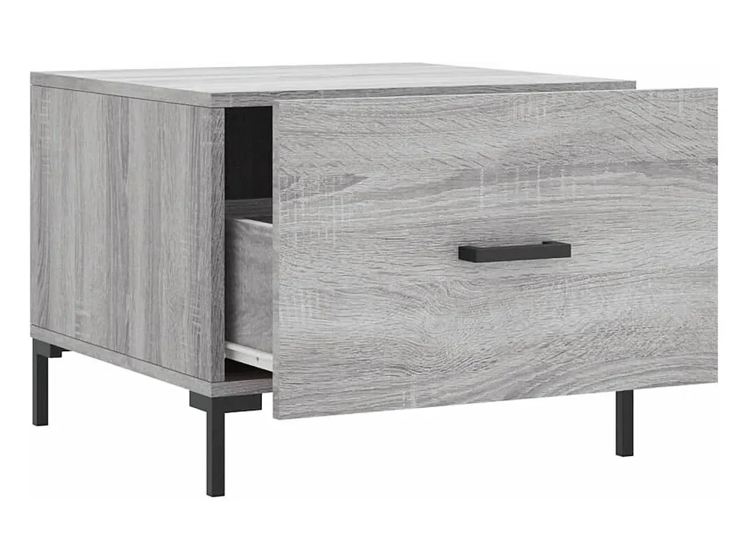 Mesa De Centro| Mesa de centro | Mesa de apoio 50x50x40 cm derivados madeira sonoma cinza Cinzento