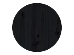 Mesa De Centro* Mesa de centro | Mesa de apoio Ø 40x60 cm madeira de pinho maciça Preto