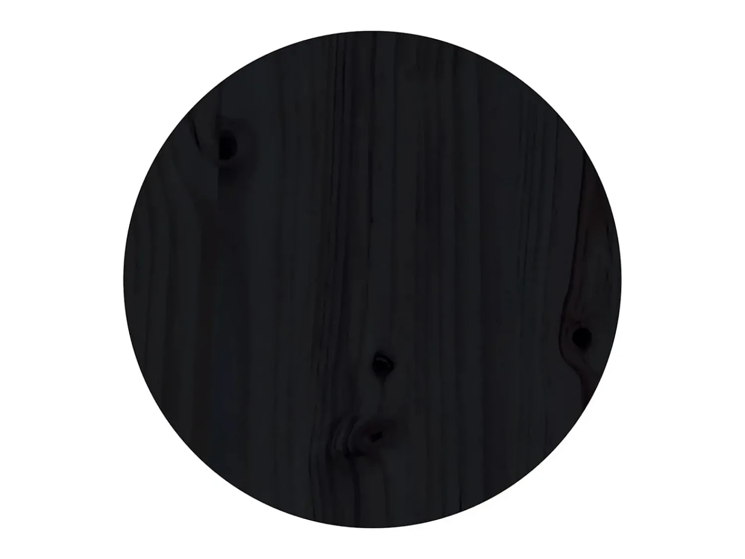 Mesa De Centro* Mesa de centro | Mesa de apoio Ø 40x60 cm madeira de pinho maciça Preto