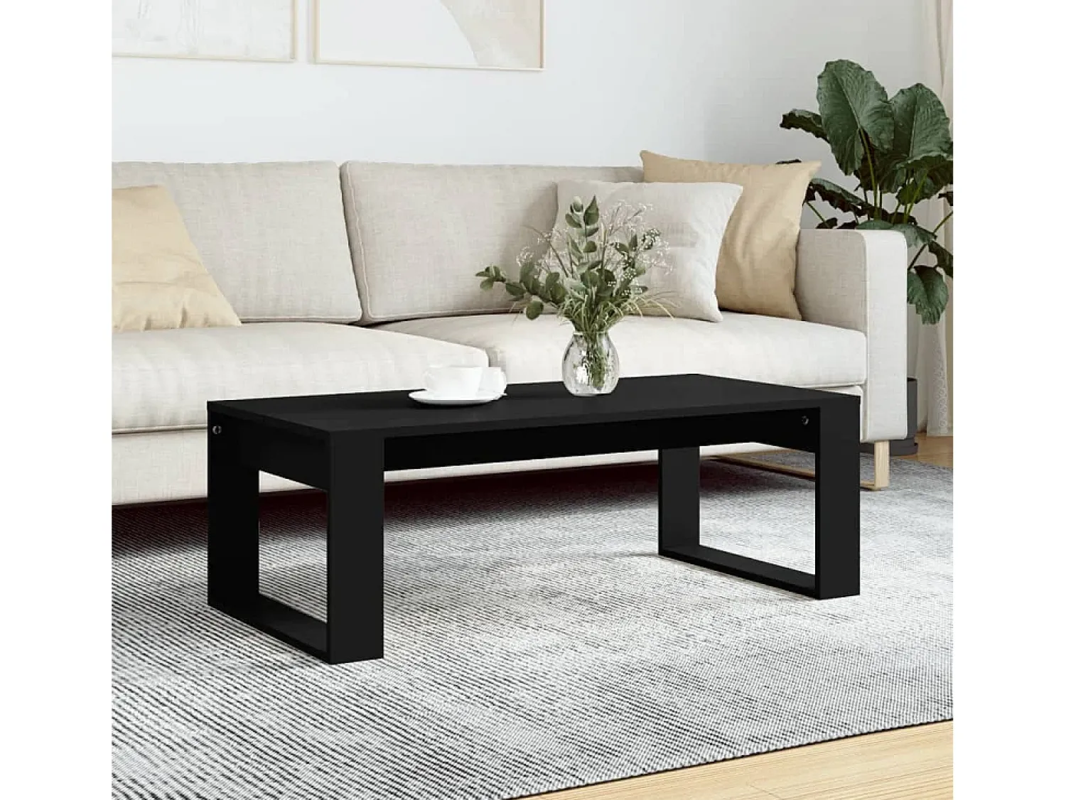 Mesa de centro | Mesa de apoio 102x50x35 cm derivados de madeira^ Mesa De Centro