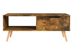 Online Mesa de centro | Mesa de apoio 100x49.5x43 cm derivados madeira carvalho fumado Castanho