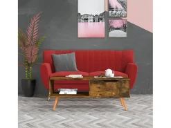 Online Mesa de centro | Mesa de apoio 100x49.5x43 cm derivados madeira carvalho fumado Castanho