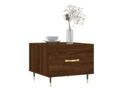 Mesa De Centro* Mesa de centro | Mesa de apoio 50x50x40 cm derivados madeira carvalho Castanho