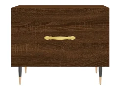 Mesa De Centro* Mesa de centro | Mesa de apoio 50x50x40 cm derivados madeira carvalho Castanho