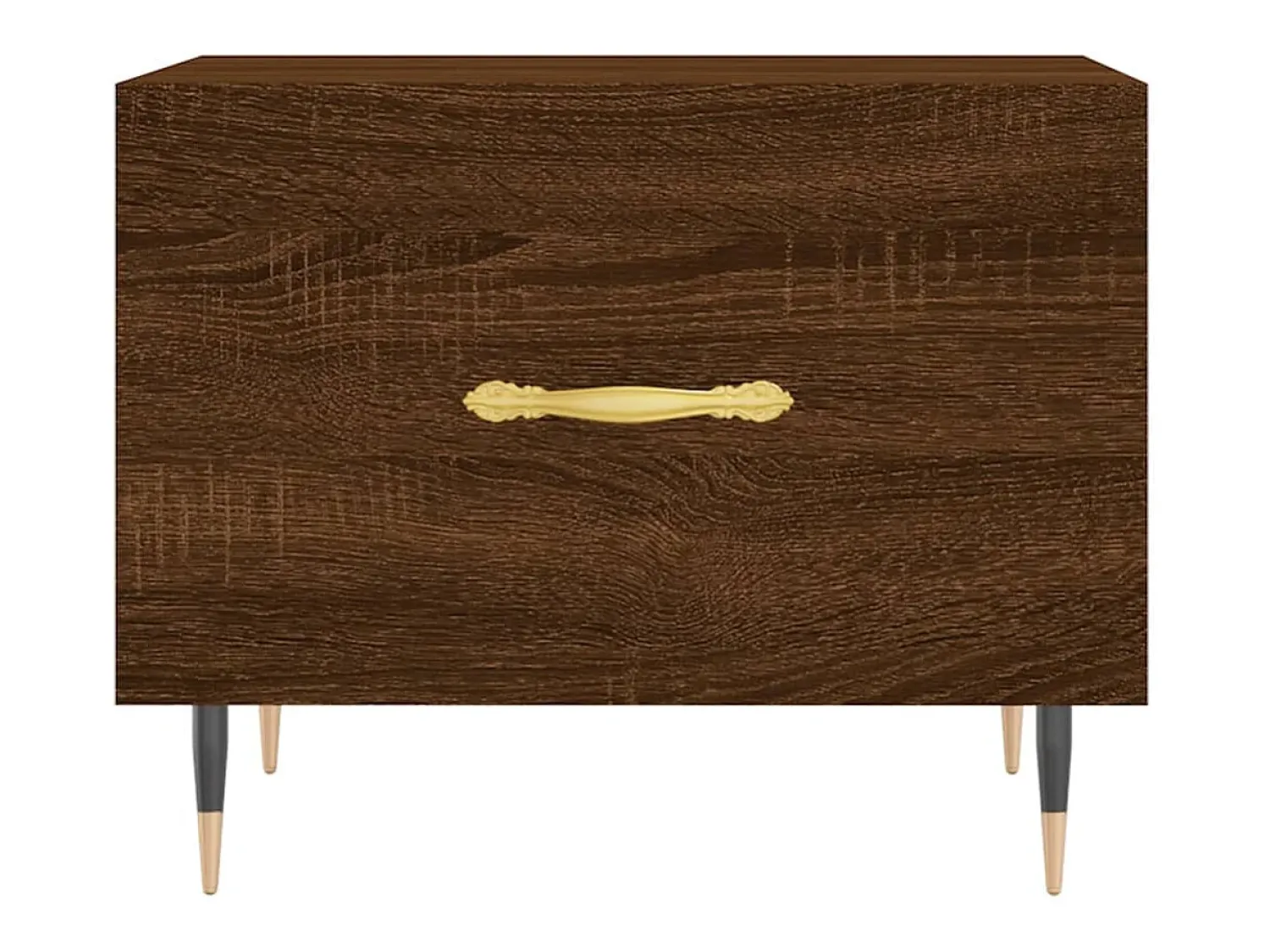 Mesa De Centro* Mesa de centro | Mesa de apoio 50x50x40 cm derivados madeira carvalho Castanho
