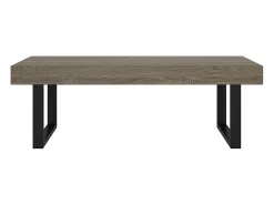 Mesa De Centro| Mesa de centro | Mesa de apoio 120x60x40 cm MDF e ferro e preto Cinzento