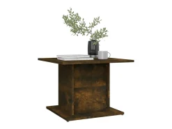 Mesa de centro | Mesa de apoio 55.5x55.5x40cm derivados madeira carvalho fumado^ Mesa De Centro