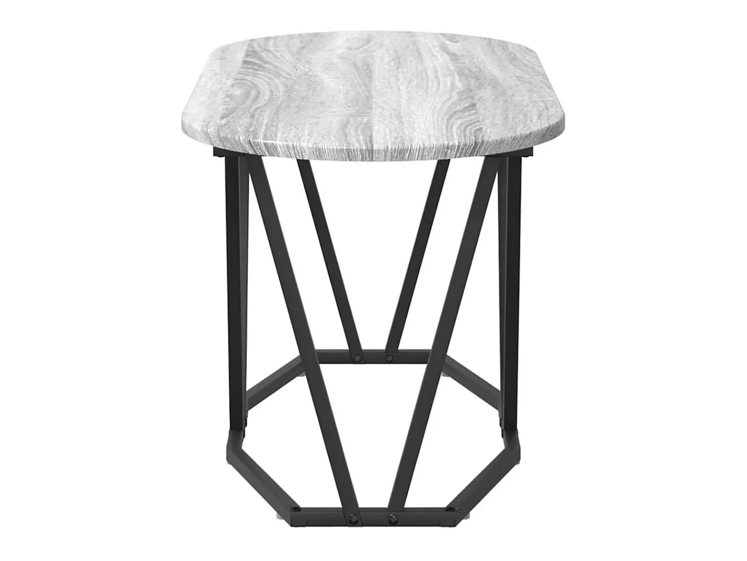 Mesa De Centro* Mesa de centro | Mesa de apoio Cinzeto 80x40x40.5 cm Cinzento
